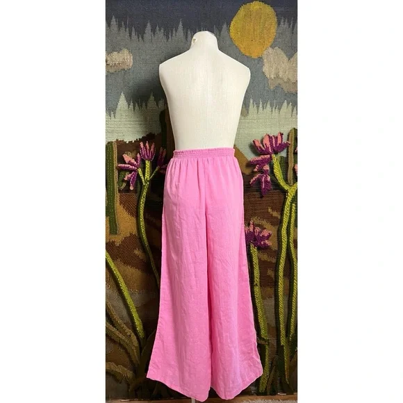 Anthropologie Smocked Linen Pants M - Picture 11 of 12